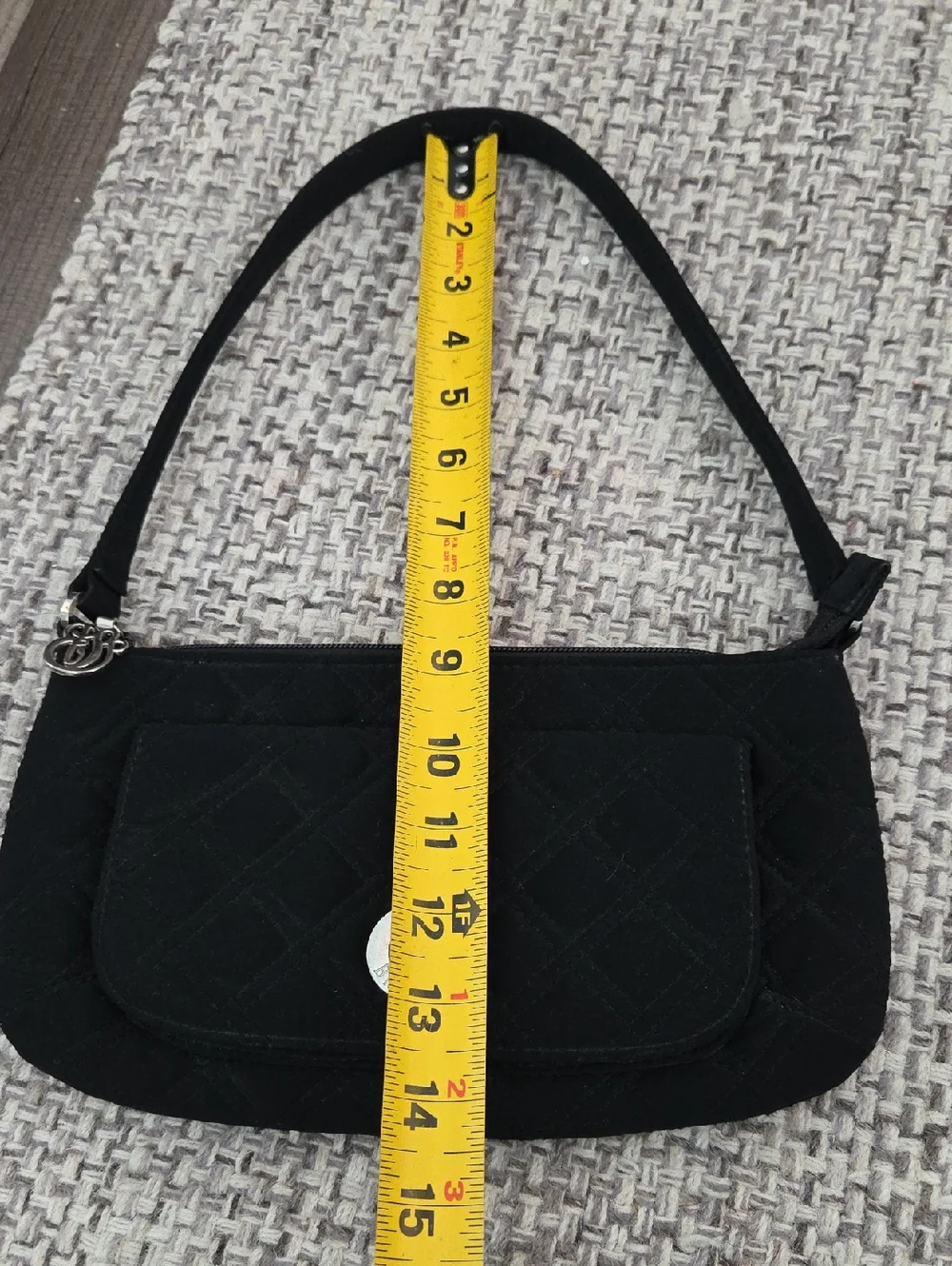 Vera Bradley Black Quilted Mini Shoulder Bag